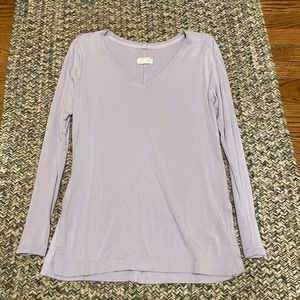 lavender Lou and Grey sweater